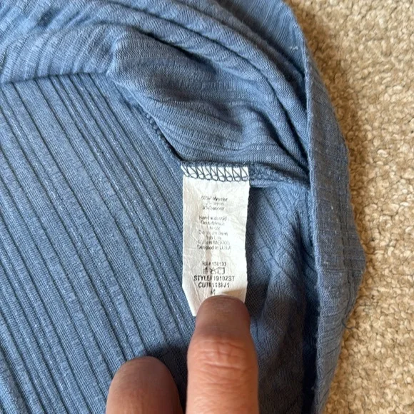 Pink Clover Nevea Flutter Sleeve Knit Top Blue Women's Size Medium - Picture 6 of 7